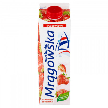 Mlekpol Maślanka Mrągowska truskawkowa 1 l